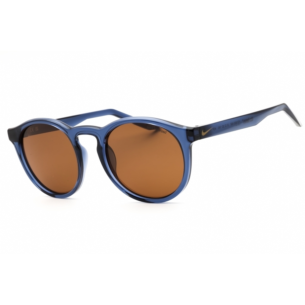 NWT Nike SWERVE P FD1850 Blue Void Round 51mm Sunglasses
